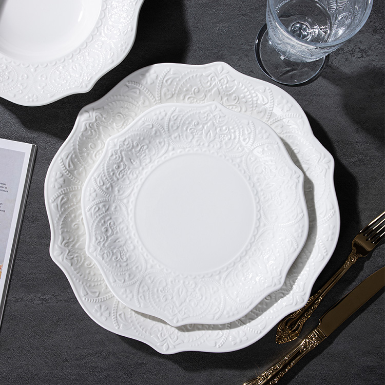 P&T Royal Ware White Porcelain Dinnerware