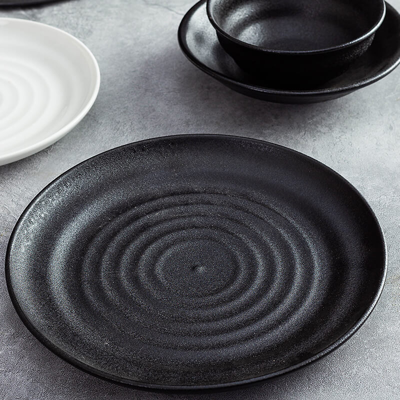 Black Porcelain Dinnerware - Zen Style