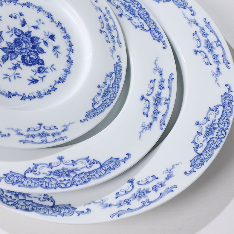 Customized Applique Tableware - Mid Valley Rose Blue