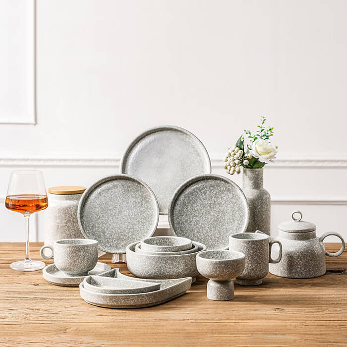 Gray Ceramic High Temperature Porcelain Dinnerware - Pale Diabase