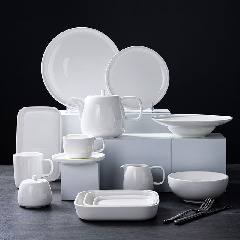 White Porcelain Dinnerware - Bergen