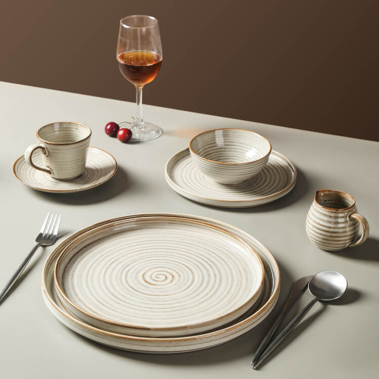 Wholesale Tableware Set - Gray with Dots