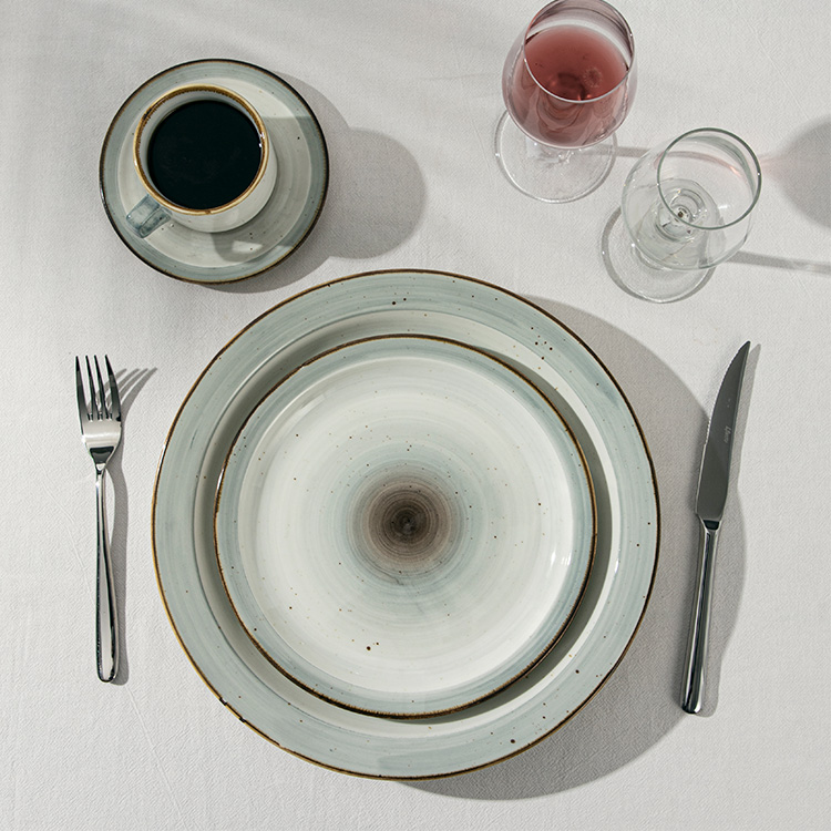 Restaurant Use Ceramic Dinner Plate (6)