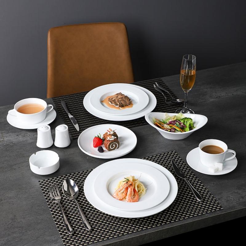 White Porcelain Dinner Plates Bulk Best For Caterers, Cafes, And More