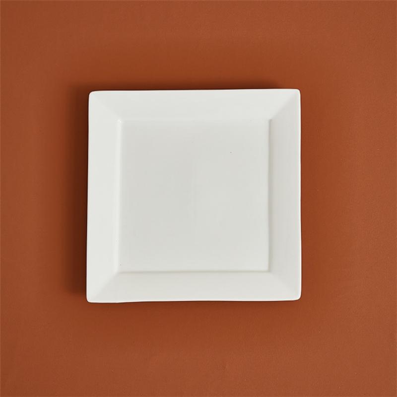 The Charm of Square Bone China Dinner Plate