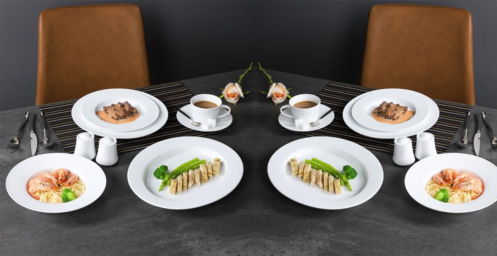 porcelain dinner plate for restaurant dining set