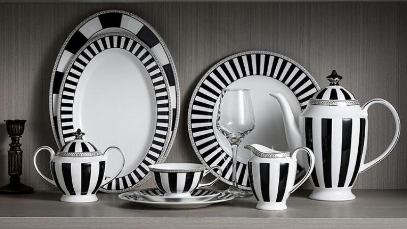 Commercial porcelain dinnerware for food service operations