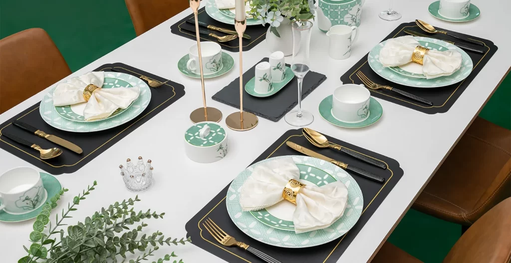 onsistent tableware design across hotel dining and banquet areas