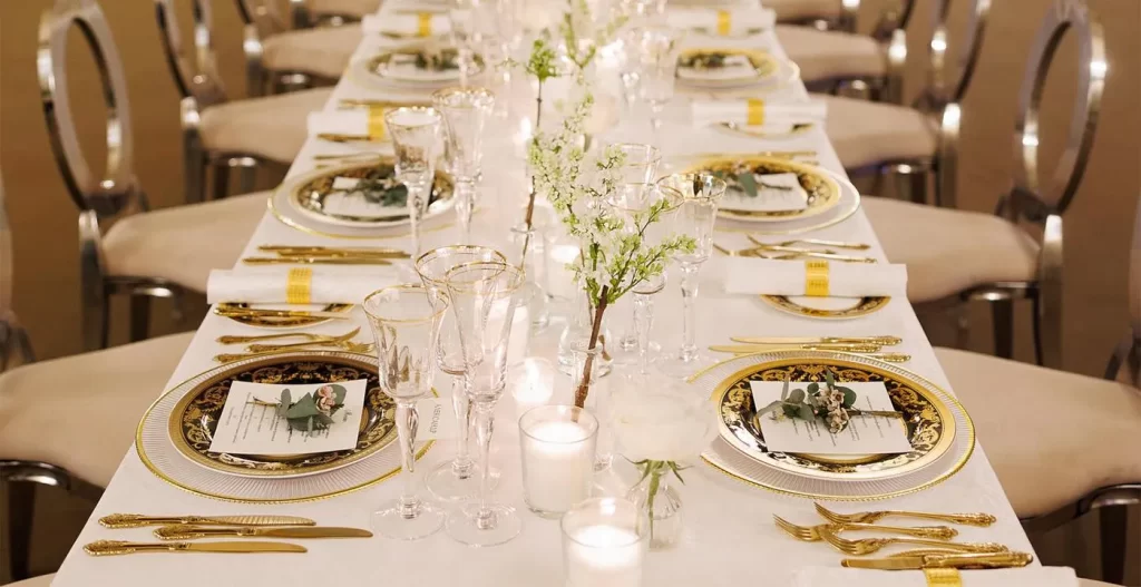 Banquet dinnerware set for hotel wedding tables